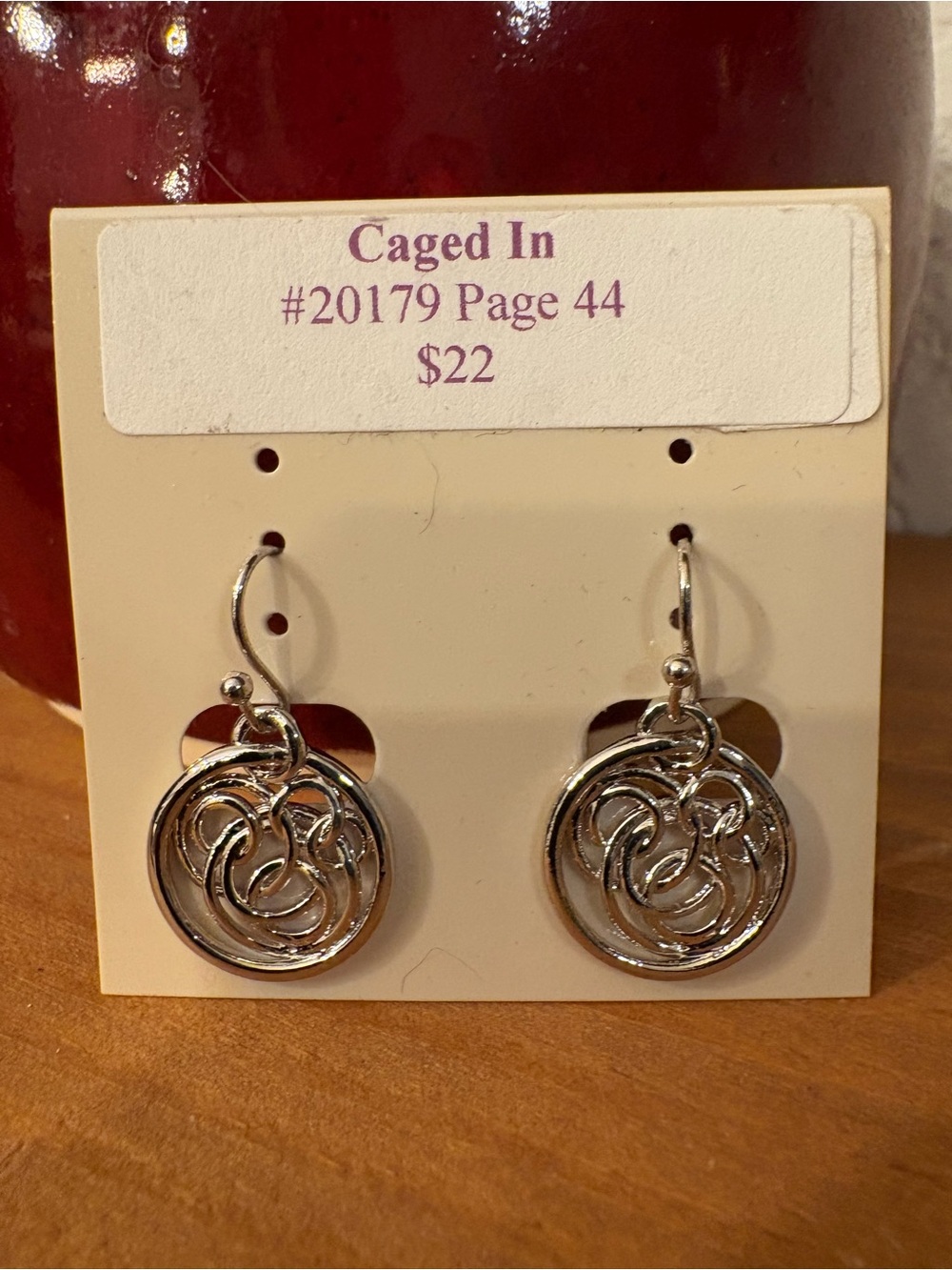 Lia Sophia Polished Silver Swirl Drop Earrings